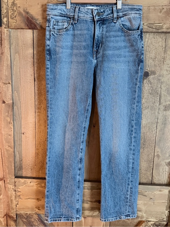 Treasure & Bond Denim - Treasure & Bond Light Blue Mid Rise Ankle Straight Jeans